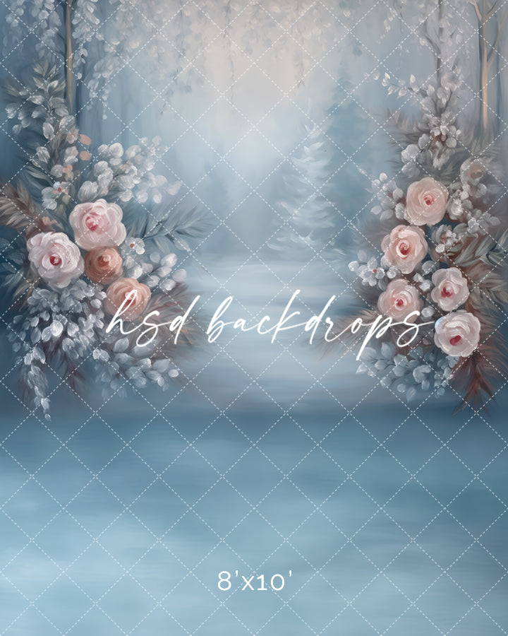 Wild Winter Roses - HSD Photography Backdrops 