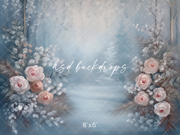 Wild Winter Roses - HSD Photography Backdrops 