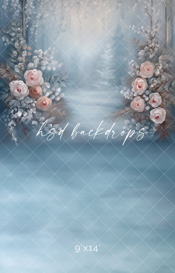 Wild Winter Roses - HSD Photography Backdrops 