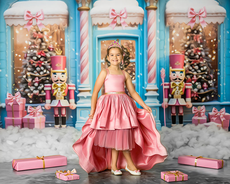 Pretty Posh Christmas Store Front - HSD Photography Backdrops 