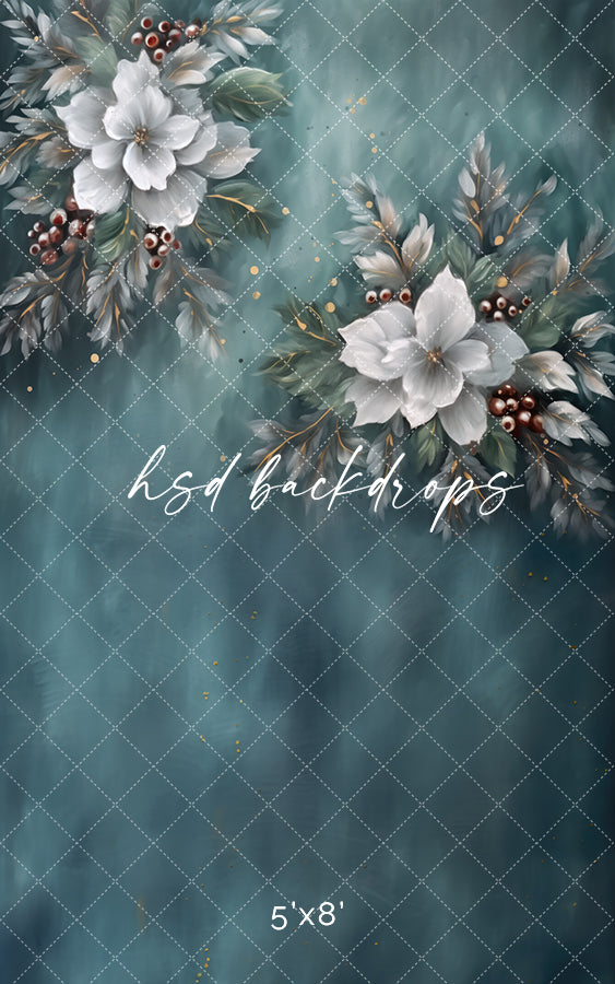 Wondrous Winter Flowers - HSD Photography Backdrops 