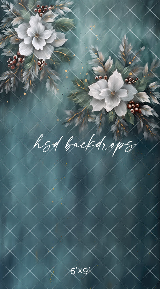 Wondrous Winter Flowers - HSD Photography Backdrops 