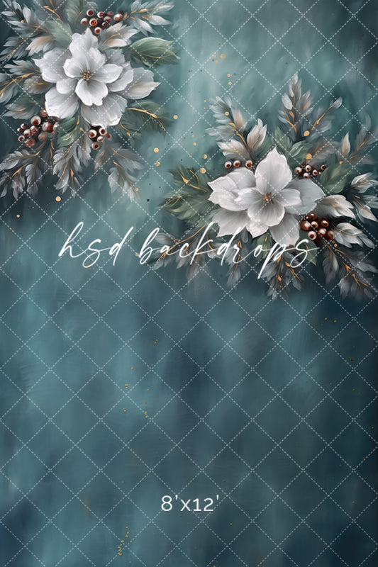 Wondrous Winter Flowers - HSD Photography Backdrops 