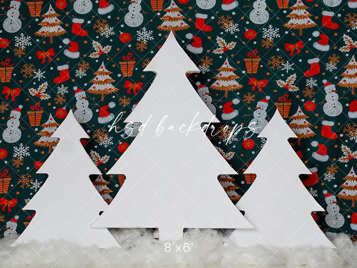 Christmas Tree Cutouts - HSD Photography Backdrops 