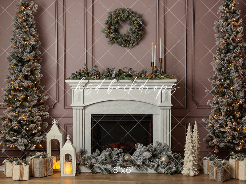 Christmas Fireside - HSD Photography Backdrops 