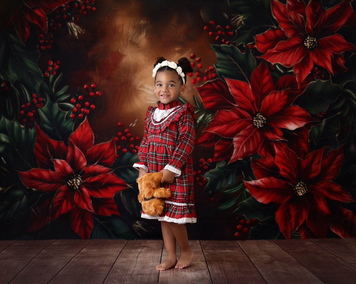 Perfect Poinsettias - Wrinkle 2024 Free Fabric - Photography Backdrop