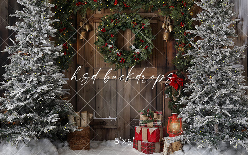 Rustic Winter Door (sweep options) - HSD Photography Backdrops 