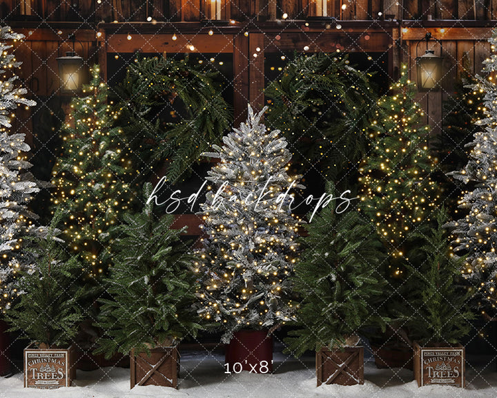 Rustic Christmas Tree Farm (sweep options) - HSD Photography Backdrops 