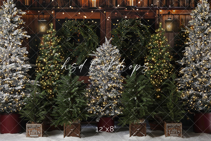 Rustic Christmas Tree Farm (sweep options) - HSD Photography Backdrops 