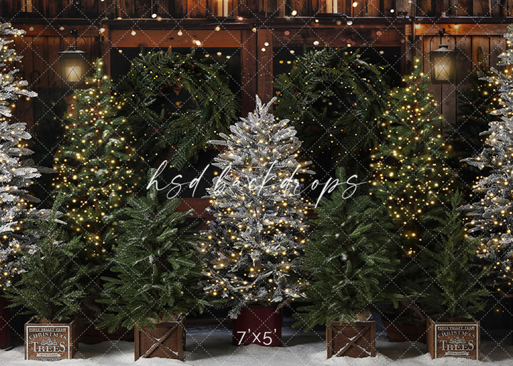 Rustic Christmas Tree Farm (sweep options) - HSD Photography Backdrops 