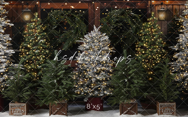 Rustic Christmas Tree Farm (sweep options) - HSD Photography Backdrops 