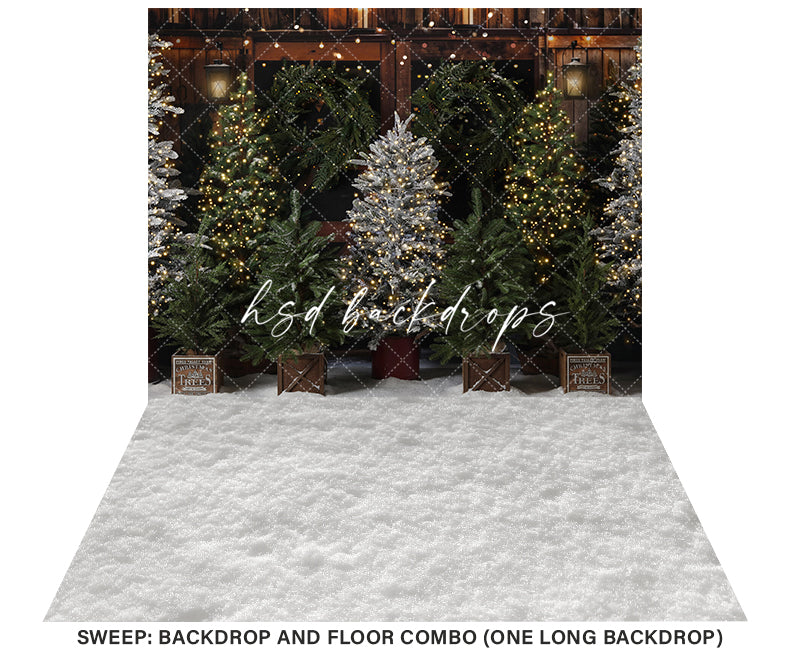 Rustic Christmas Tree Farm (sweep options) - HSD Photography Backdrops 