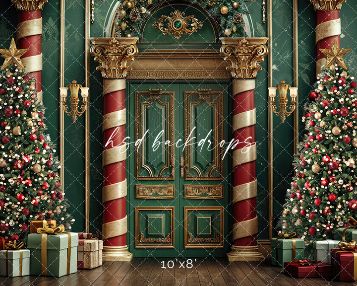 Royal Christmas Door - HSD Photography Backdrops 