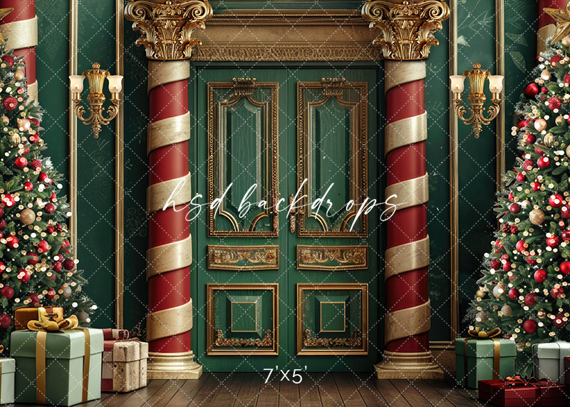 Royal Christmas Door - HSD Photography Backdrops 