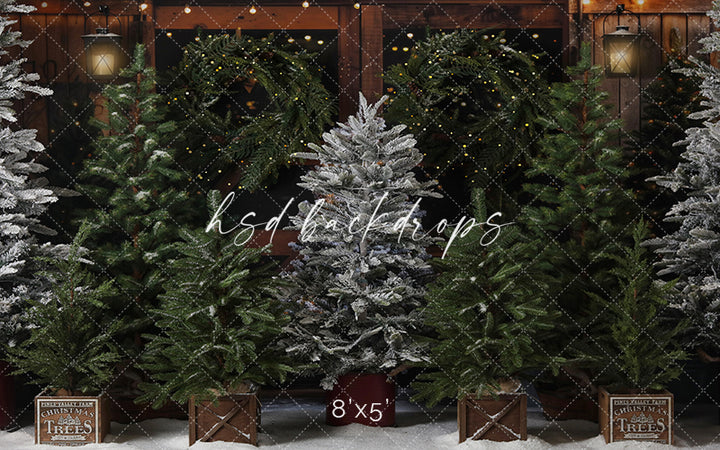 Rustic Christmas Tree Farm II (sweep options) - HSD Photography Backdrops 