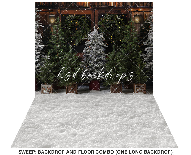 Rustic Christmas Tree Farm II (sweep options) - HSD Photography Backdrops 