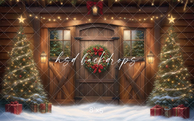 Reindeer Barn (sweep options) - HSD Photography Backdrops 