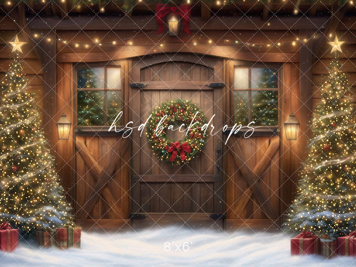 Reindeer Barn (sweep options) - HSD Photography Backdrops 