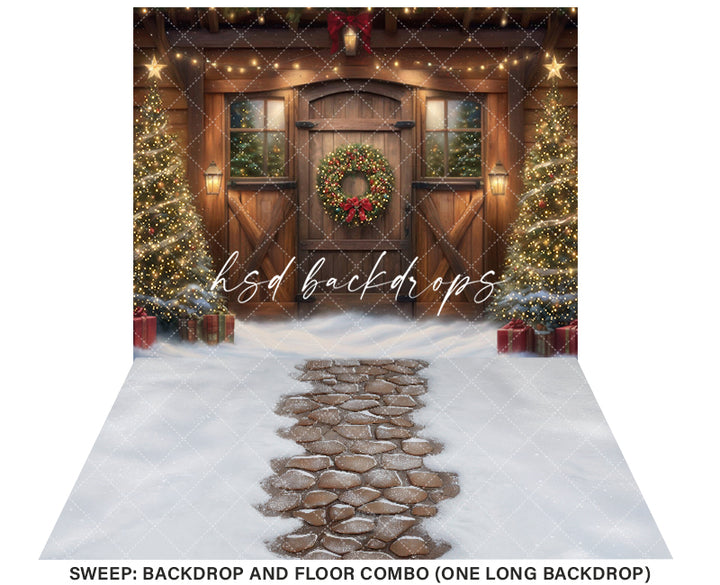 Reindeer Barn (sweep options) - HSD Photography Backdrops 