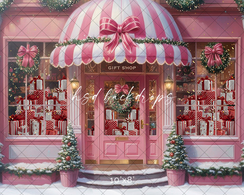 Pink Christmas Boutique (sweep options) - HSD Photography Backdrops 