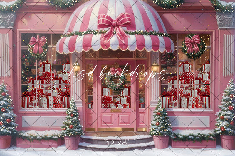 Pink Christmas Boutique (sweep options) - HSD Photography Backdrops 