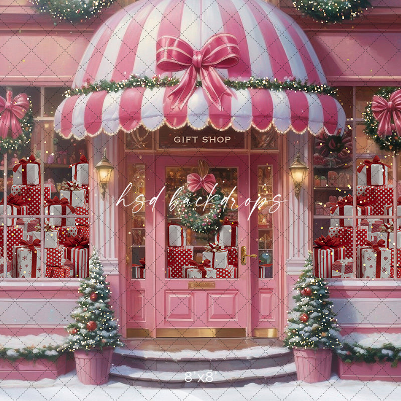 Pink Christmas Boutique (sweep options) - HSD Photography Backdrops 