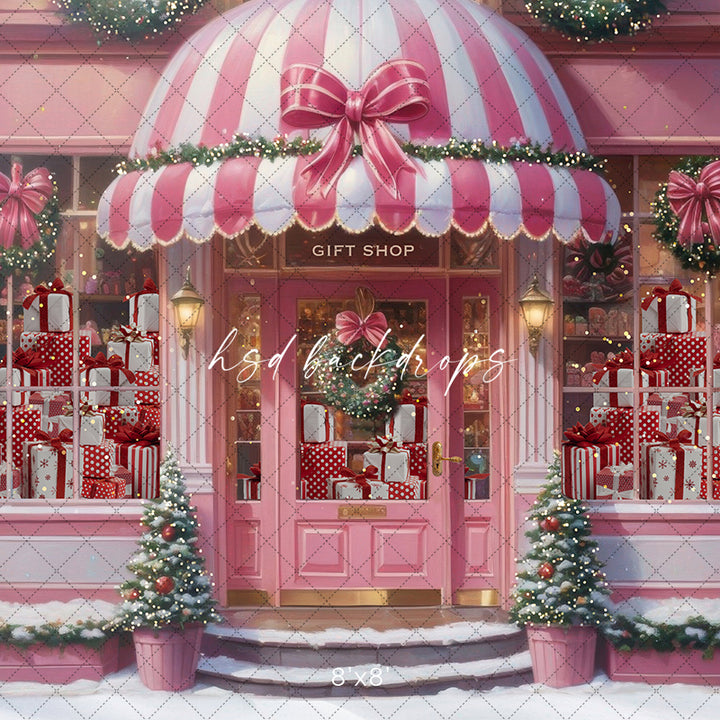 Pink Christmas Boutique (sweep options) - HSD Photography Backdrops 