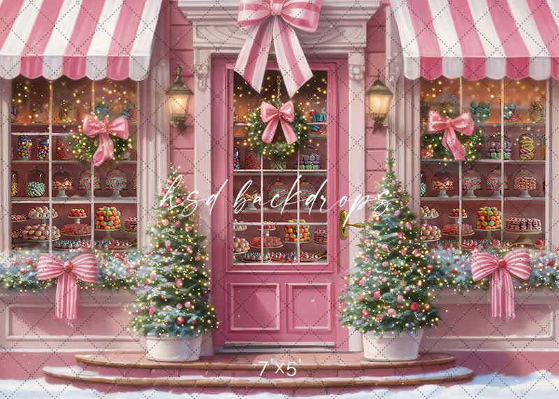 Pretty Pink Store Front (sweep options) - HSD Photography Backdrops 