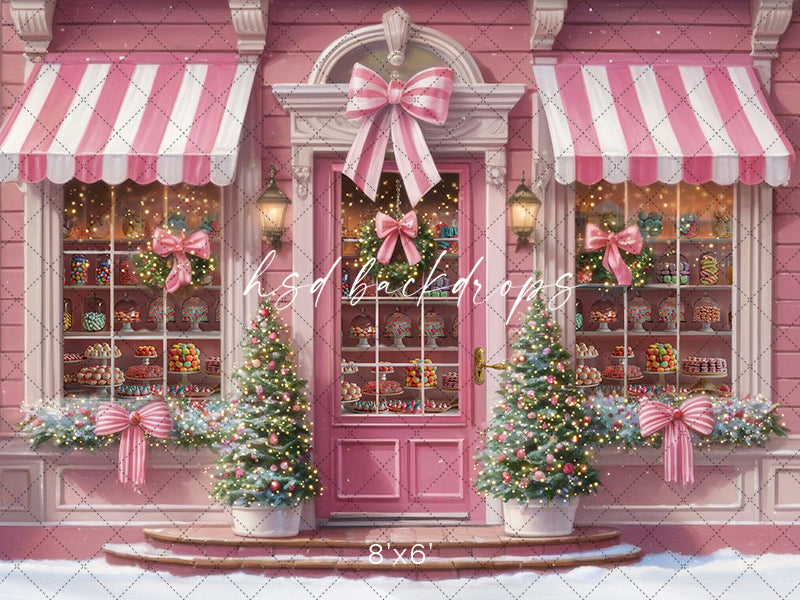 Pretty Pink Store Front (sweep options) - HSD Photography Backdrops 