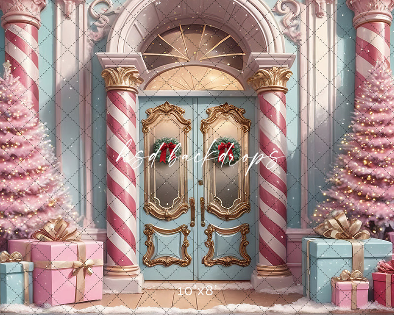 Pretty Posh Christmas Door (sweep options) - HSD Photography Backdrops 