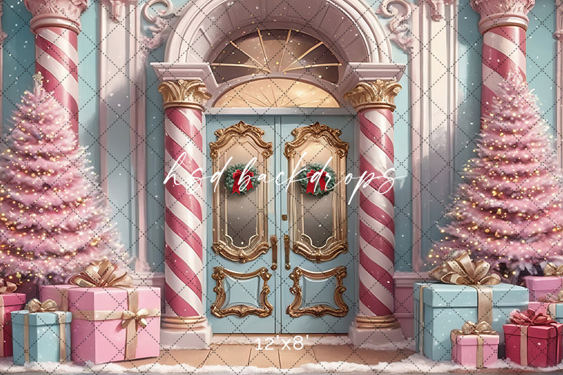 Pretty Posh Christmas Door (sweep options) - HSD Photography Backdrops 