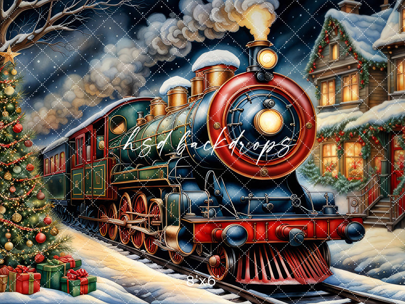 North Pole Express (sweep options) - HSD Photography Backdrops 