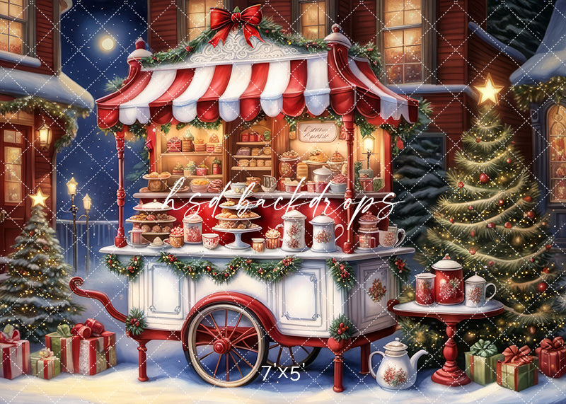 Hot Cocoa Cart (sweep options) - HSD Photography Backdrops 