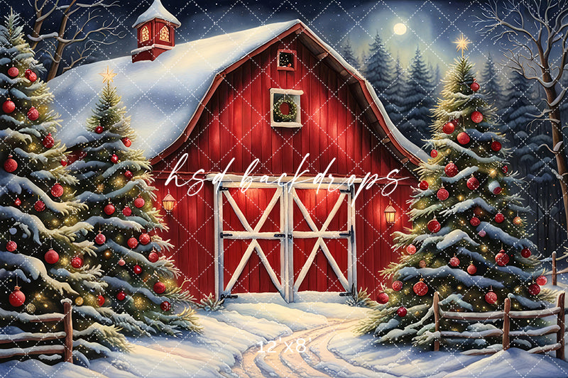 Country Christmas Barn (sweep options)