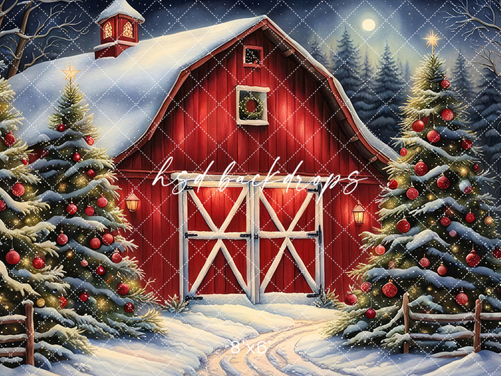 Country Christmas Barn (sweep options)