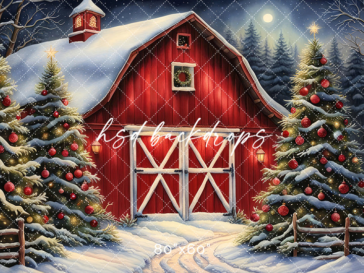 Country Christmas Barn (sweep options)