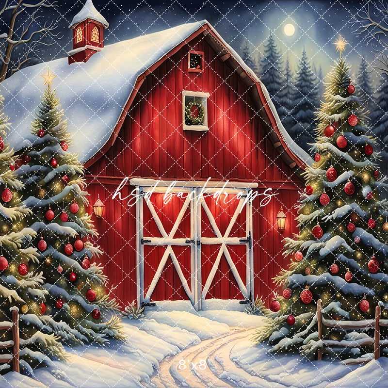 Country Christmas Barn (sweep options)