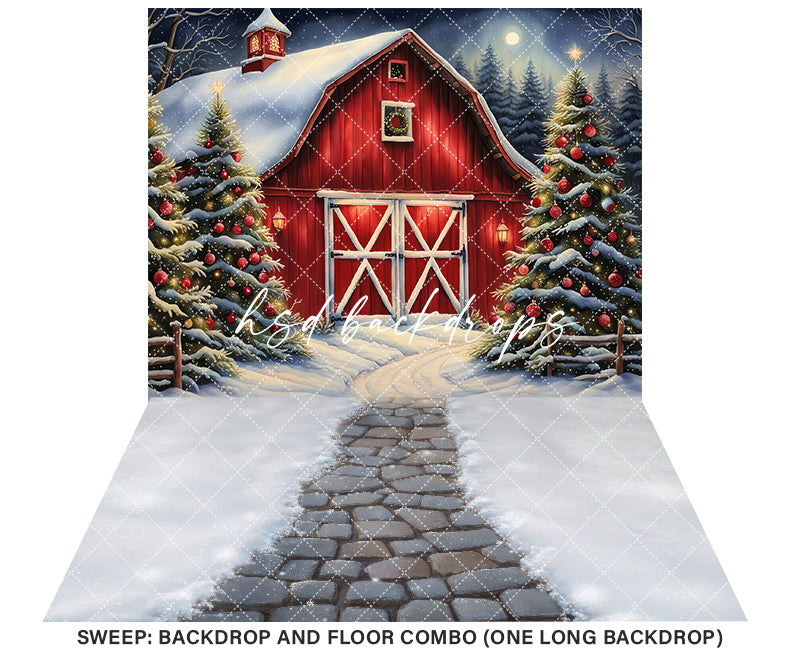 Country Christmas Barn (sweep options)