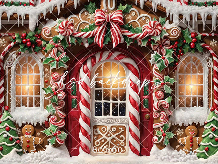 Jolly Gingerbread Men Christmas Photo Background