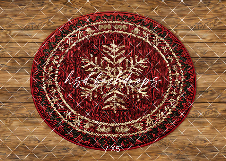 Festuve Christmas Floor photography rubber floor mat