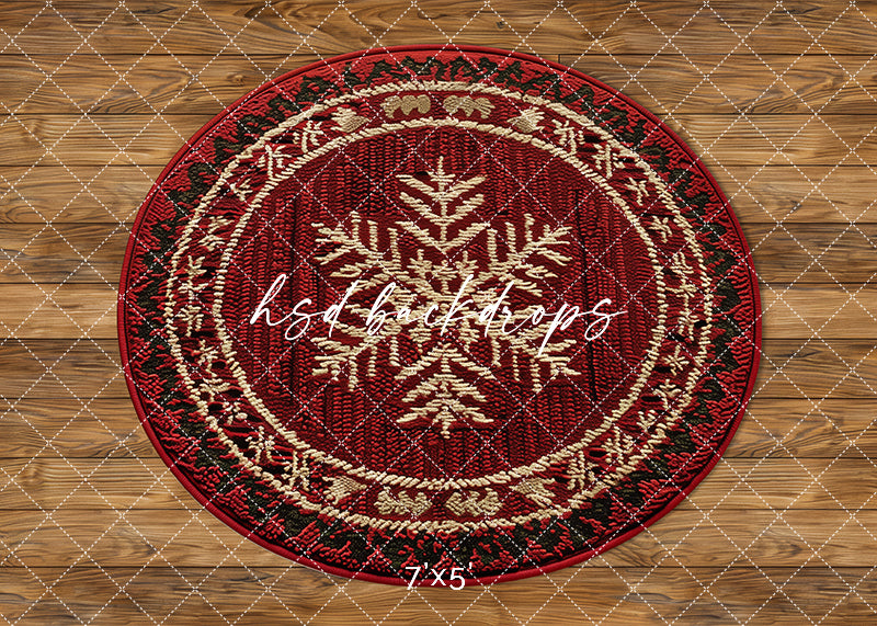 Festuve Christmas Floor photography rubber floor mat