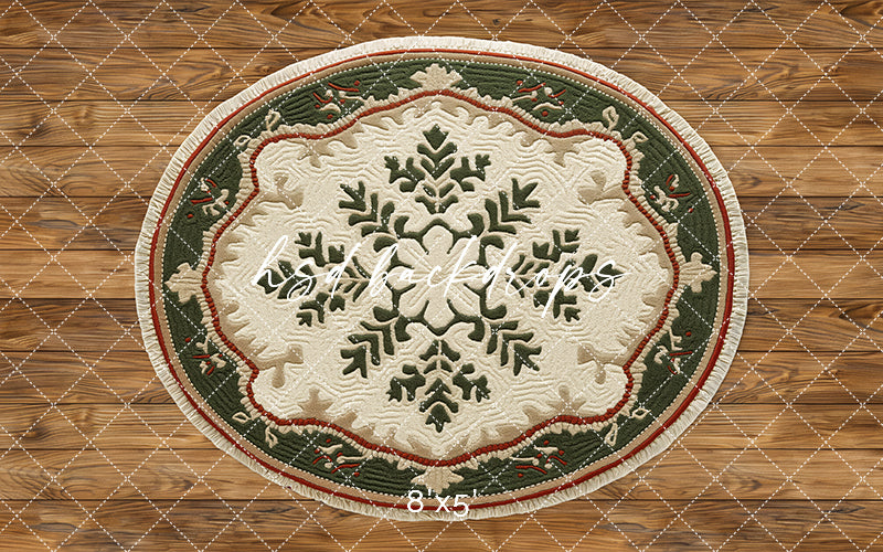 Christmas Snowflake Rug (Green)