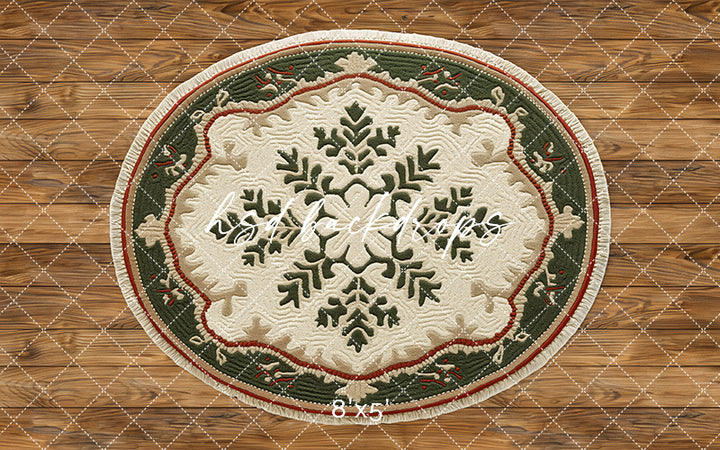 Christmas Snowflake Rug Floor Mat (Green)