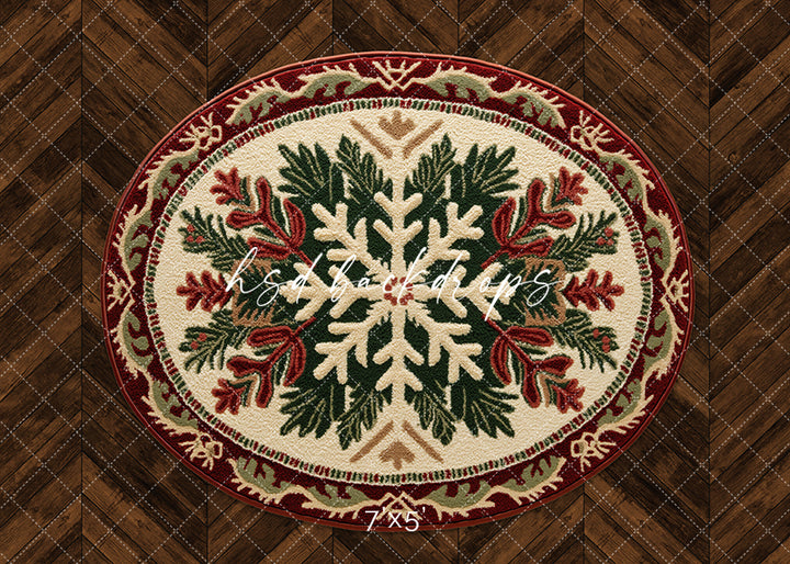 Festive Christmas Rug photography backdrop floor 