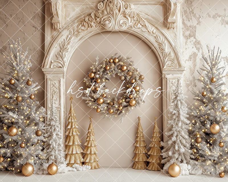 Elegant Arched Christmas Wall (sweep options)