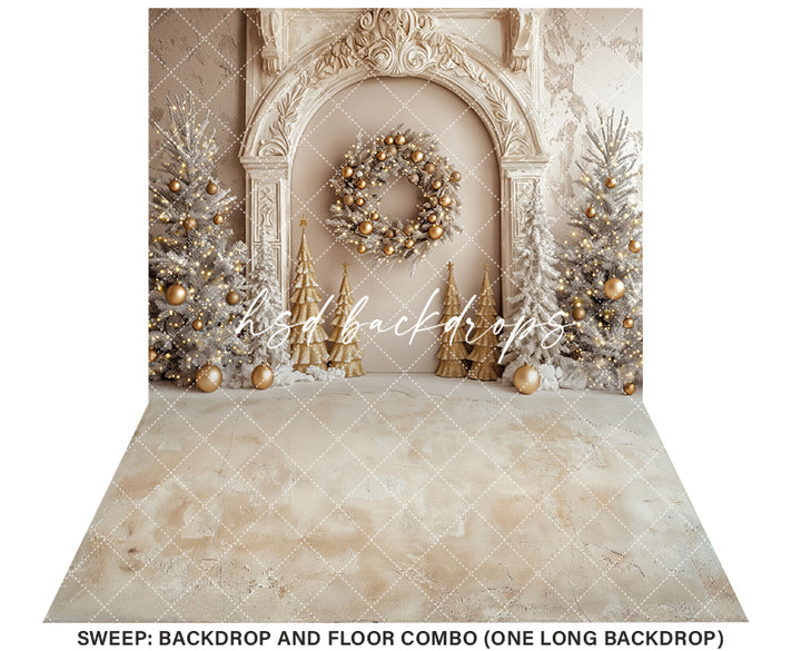 Elegant Arched Christmas Wall (sweep options)