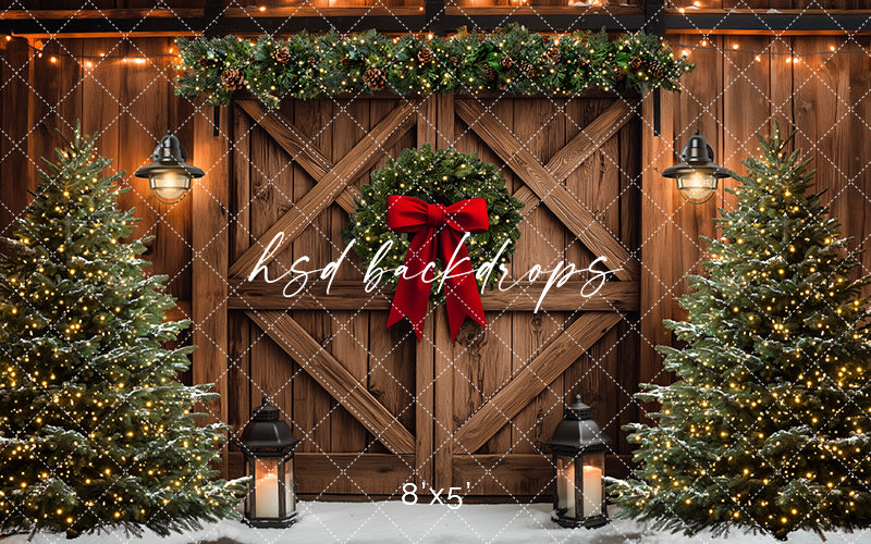 Farmhouse Christmas Barn Doors (sweep options)