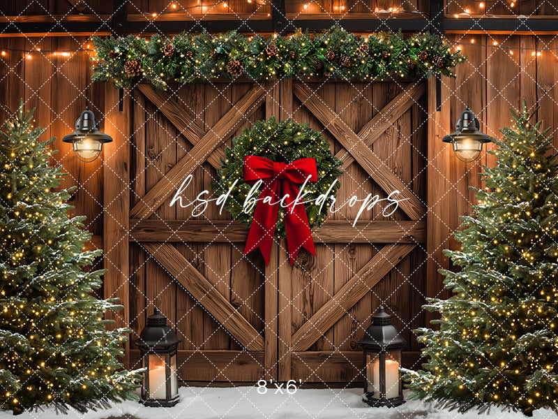 Farmhouse Christmas Barn Doors (sweep options)