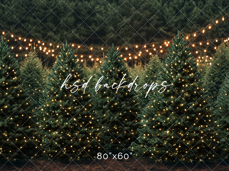 Christmas Tree Farm Photography Backdrop and Scene Setter 