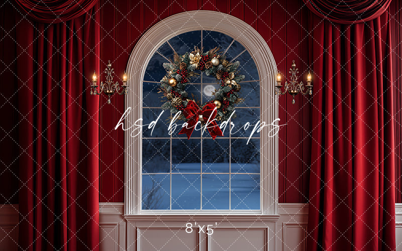 Red & White Christmas Window (sweep options)